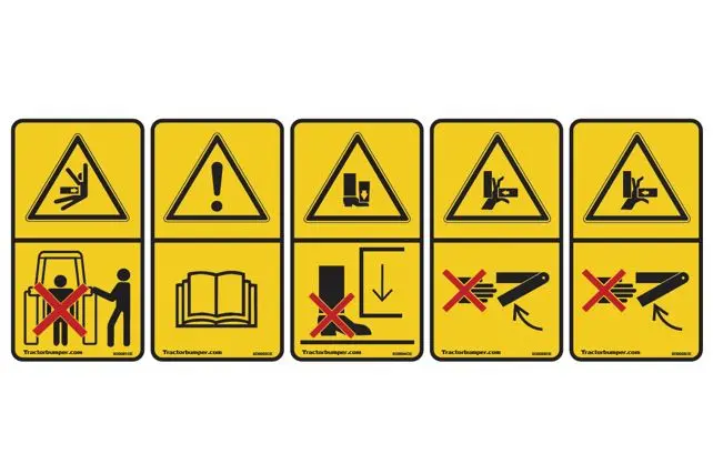 Safety stickers set