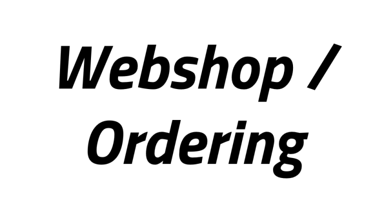 Webshop / Ordering